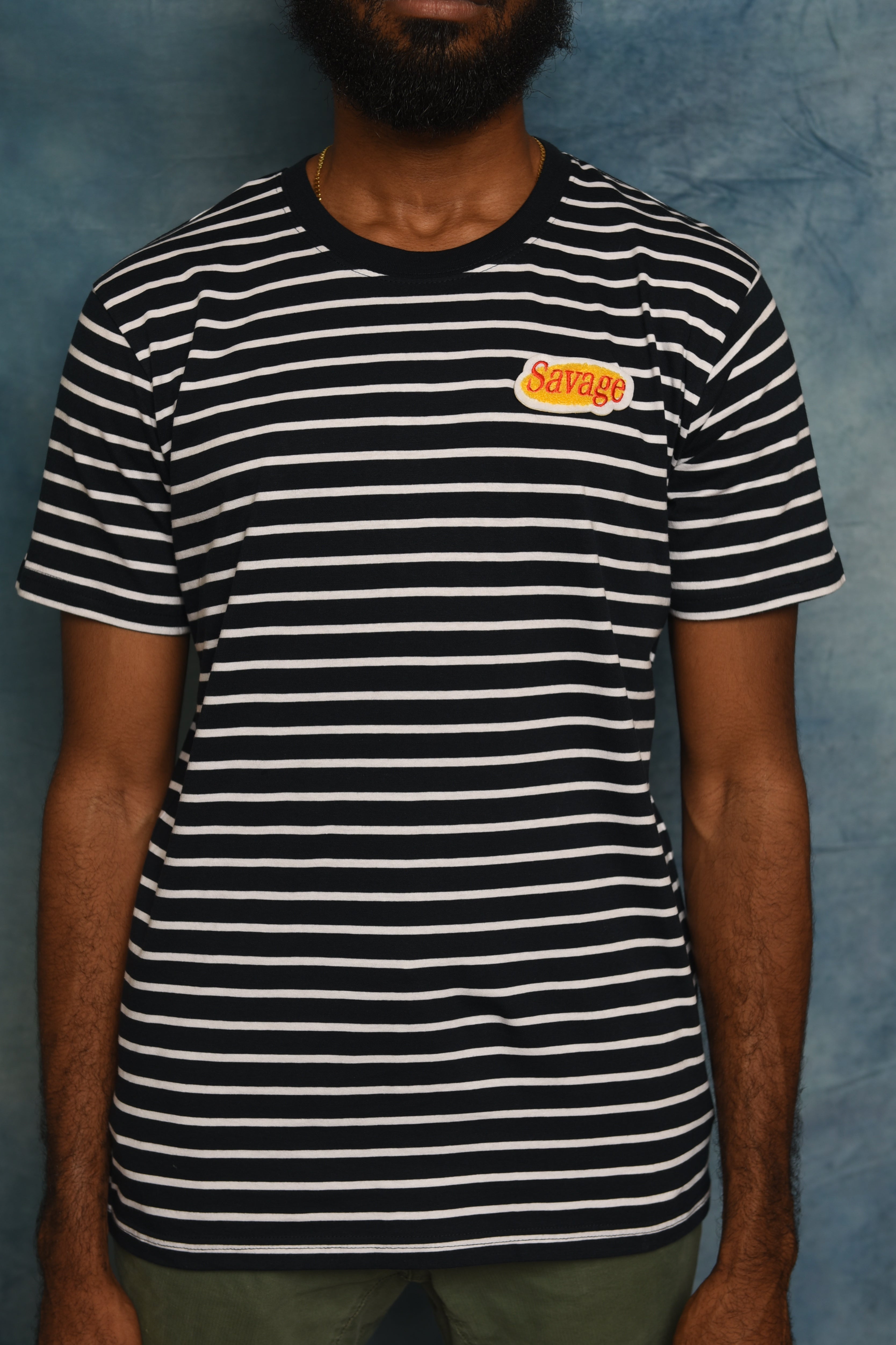 Navy Savage Stripe Shirt